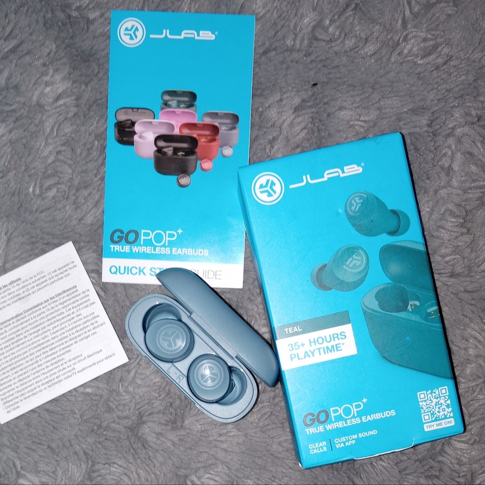 JLab Go Pop True Wireless Earbuds - Teal